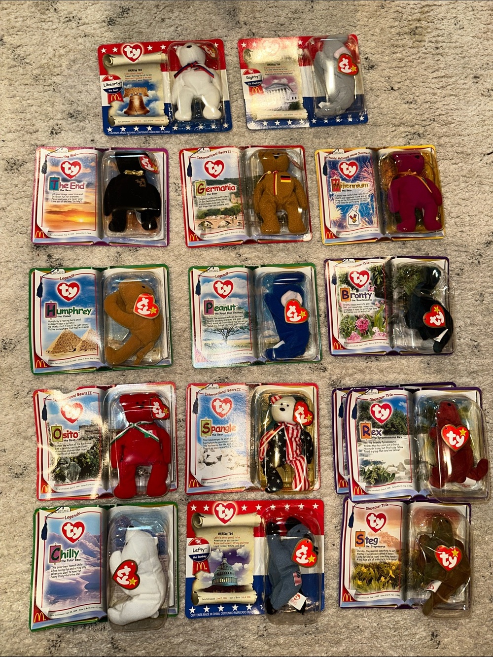 Lot of 15 Ty Beanie Buddies McDonald's Plush Collectibles - Multicolor